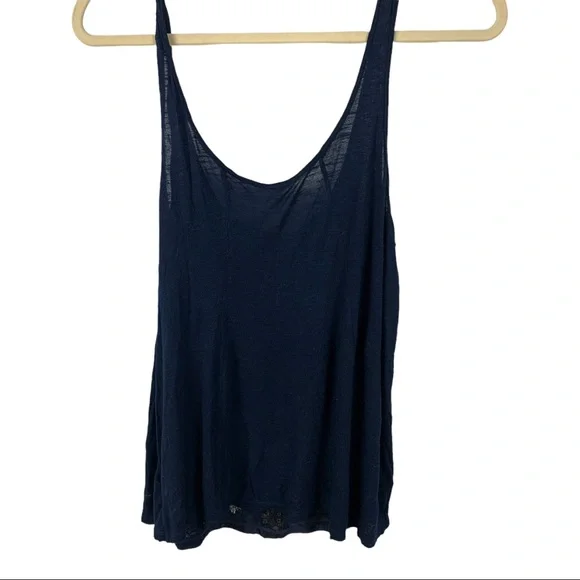 Free People Lace Front Tank | Black & Blue | Women’s Medium - Picture 6 of 9